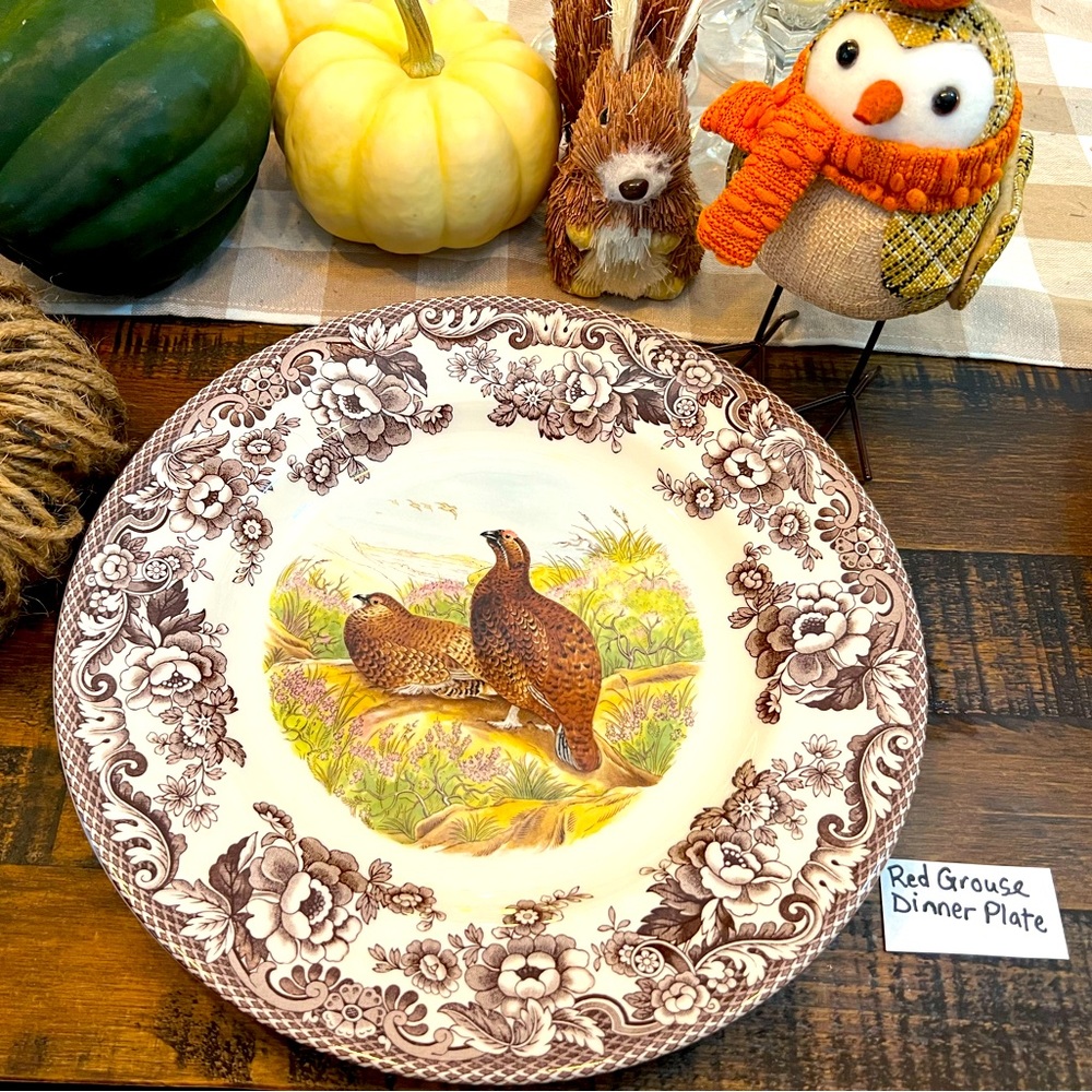 Spode Woodland Red Grouse Dinner Plate- Never Used!